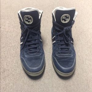 Gucci Sneaker Hightop Blue Suede